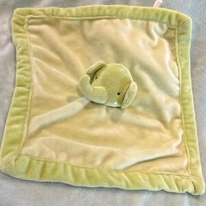 EUC Tiddliwinks Green Elephant Lovey Security Plush 14" x 13"